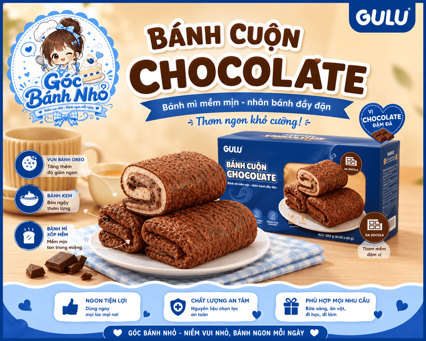 banh-da-trung-vi-choco Bánh Da Trứng Vị Choco – Bánh Cuộn Kem Chocolate Thơm Ngon