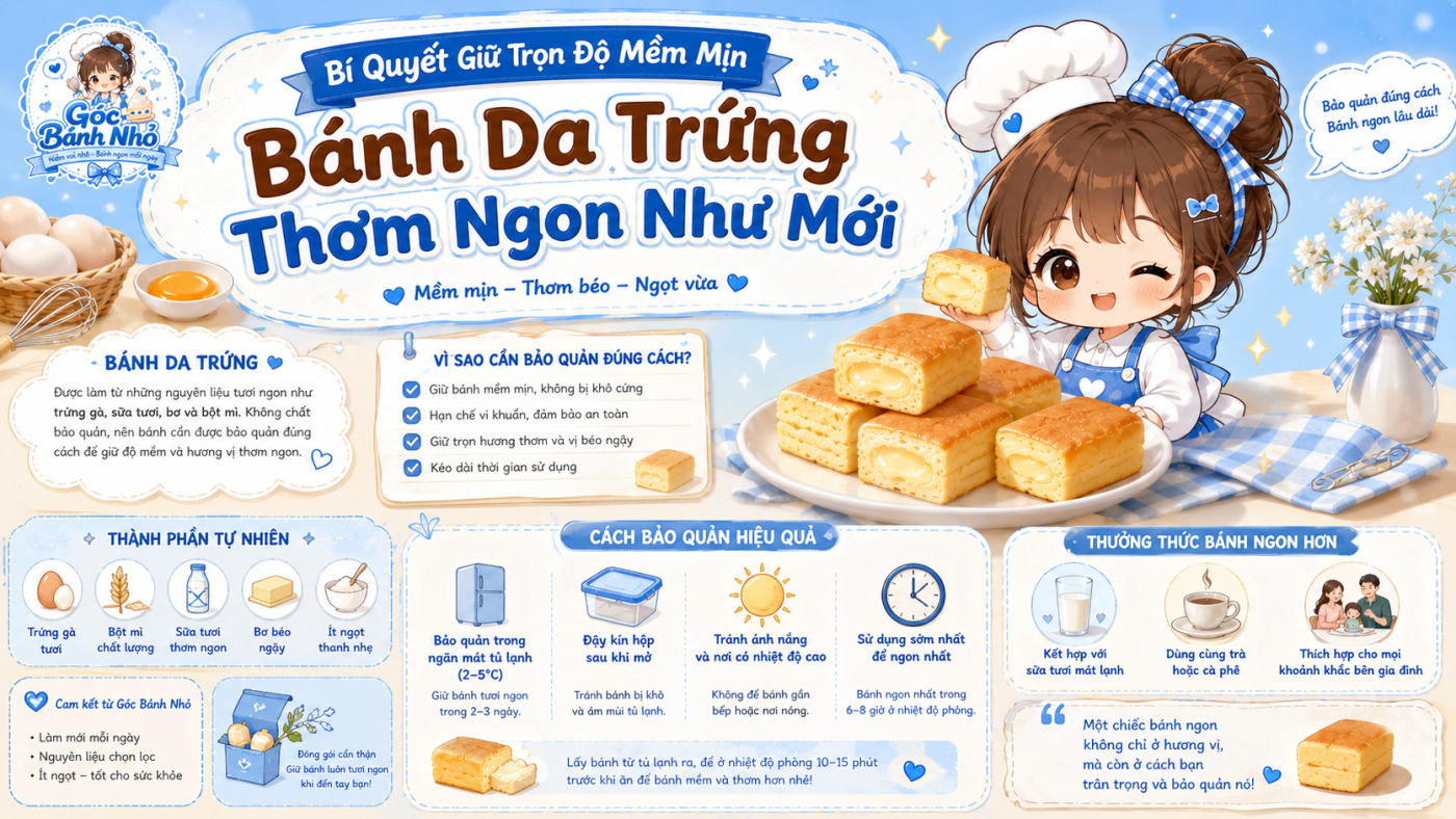 7 Cách Bảo Quản Bánh Da Trứng Đúng Cách