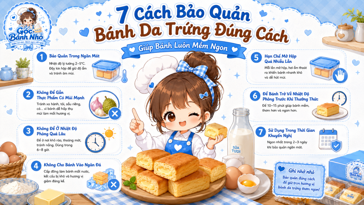 7 Cách Bảo Quản Bánh Da Trứng Đúng Cách