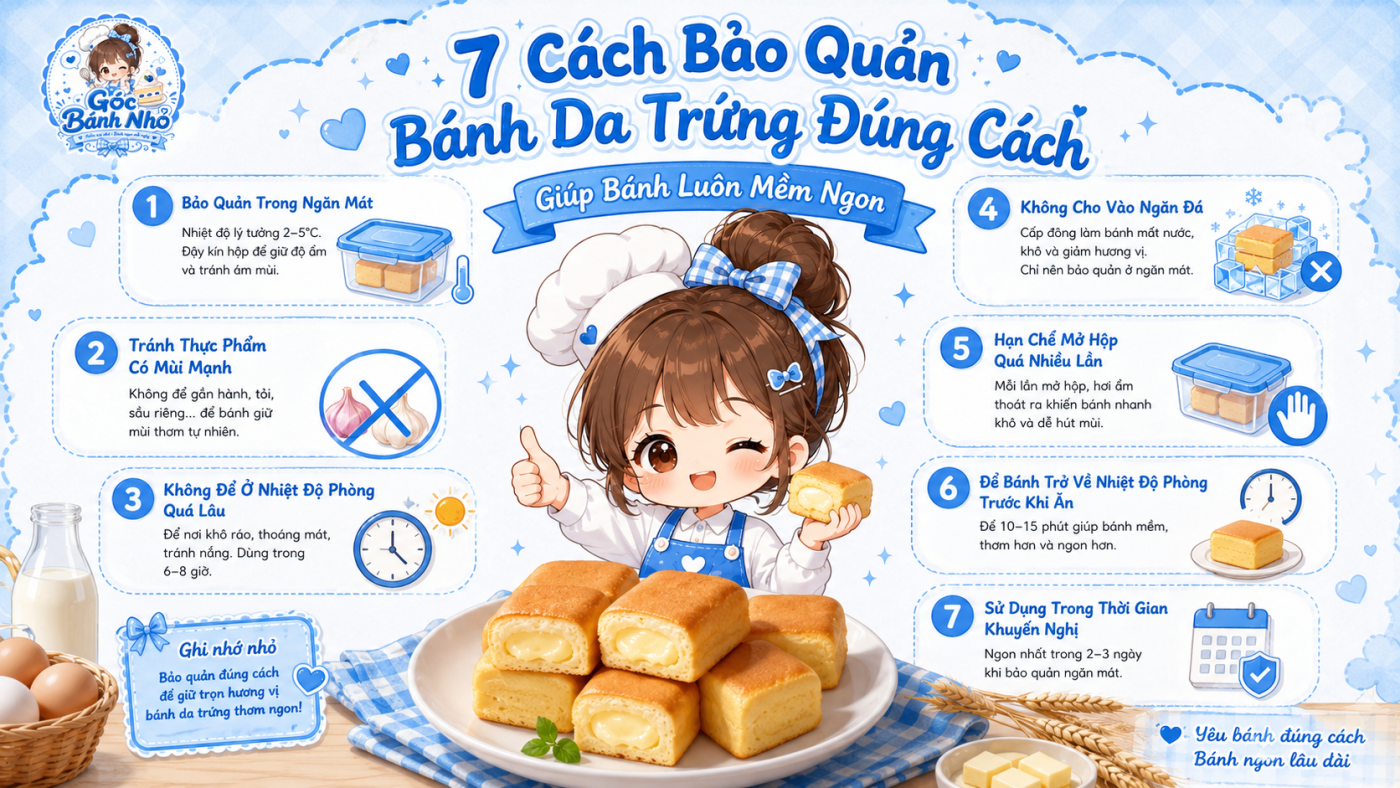 7 Cách Bảo Quản Bánh Da Trứng Đúng Cách