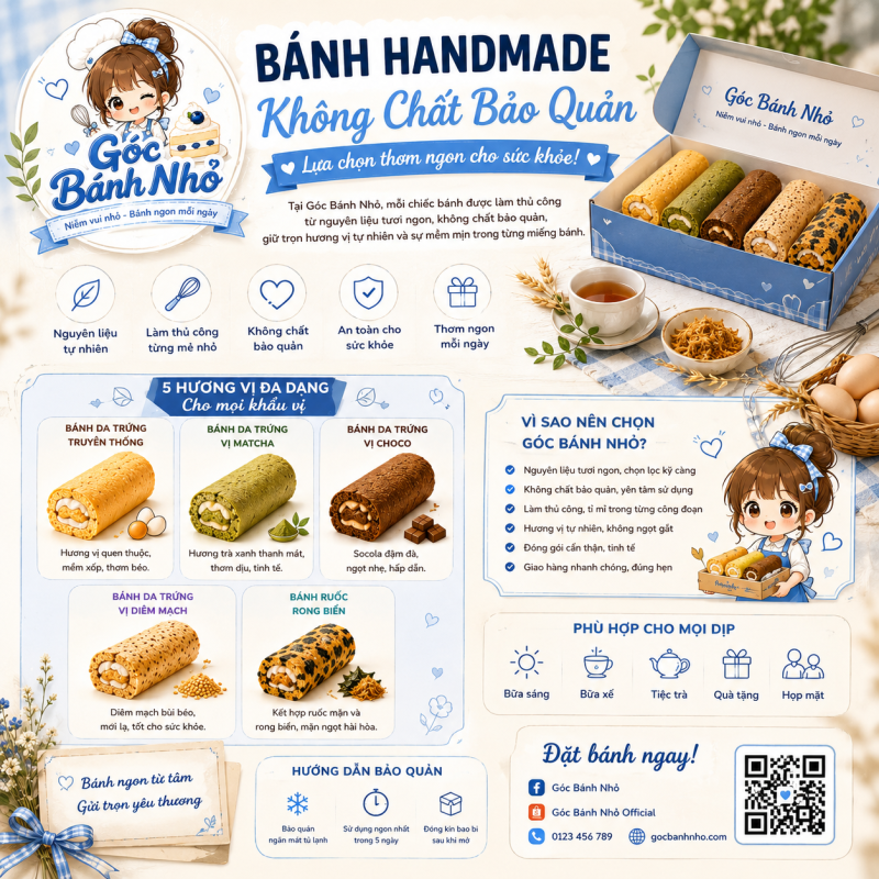 Bánh Handmade Không Chất Bảo Quản