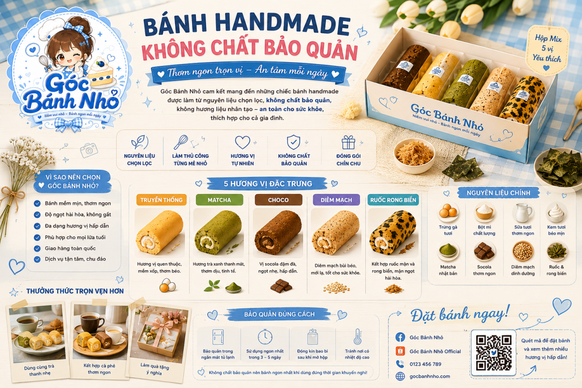 Bánh Handmade Không Chất Bảo Quản
