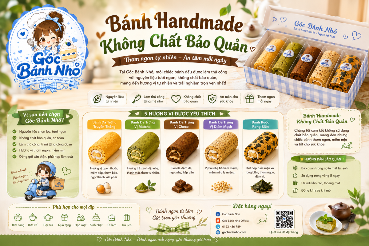 Bánh Handmade Không Chất Bảo Quản
