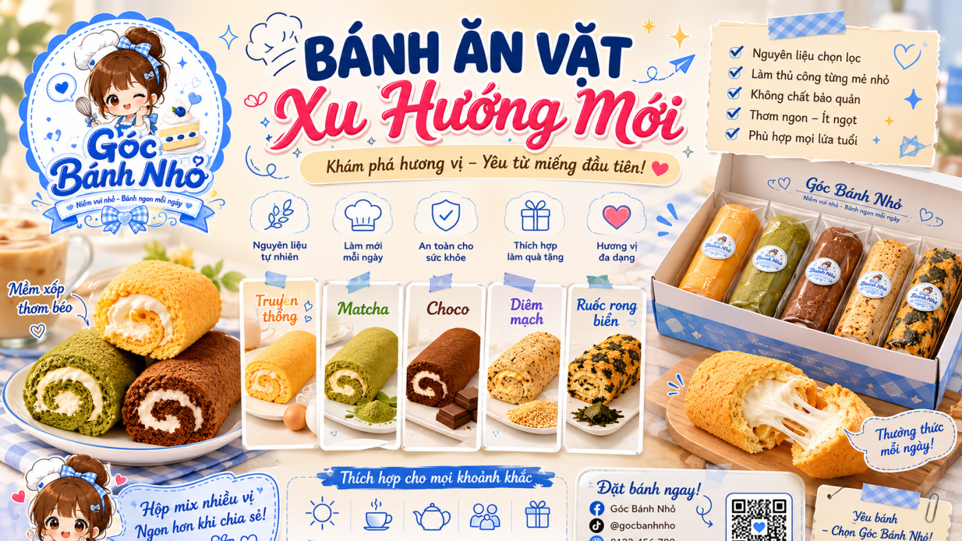bánh ăn vặt xu hướng mới