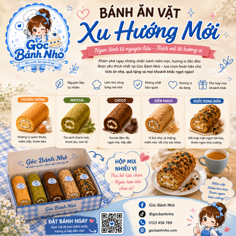 bánh ăn vặt xu hướng mới
