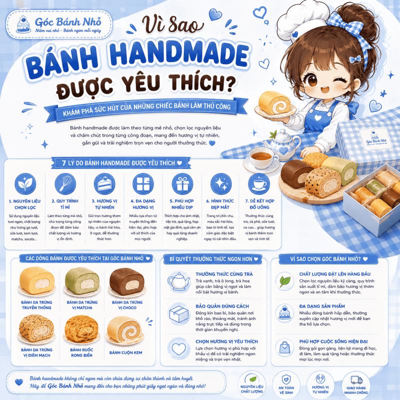 Vì Sao Bánh Handmade Được Yêu Thích?