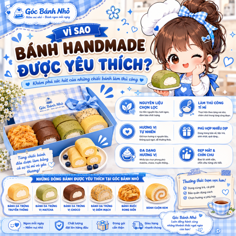 Vì Sao Bánh Handmade Được Yêu Thích?