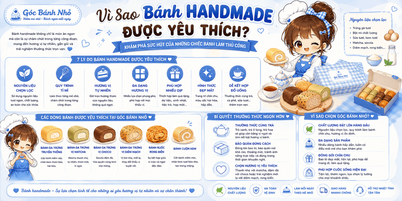 Vì Sao Bánh Handmade Được Yêu Thích?