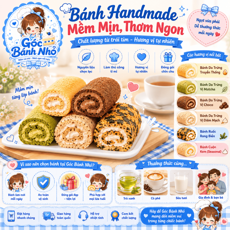 Bánh Handmade Mềm Mịn, Thơm Ngon
