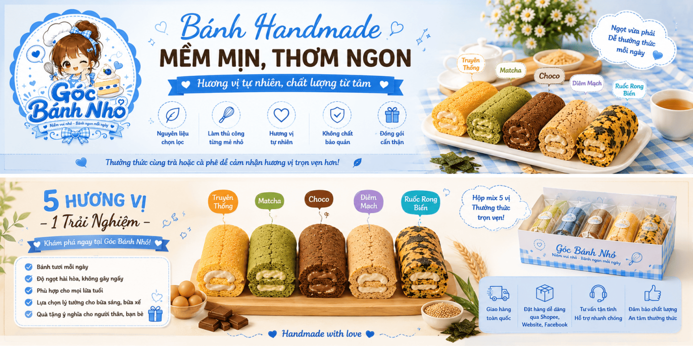 Bánh Handmade Mềm Mịn, Thơm Ngon