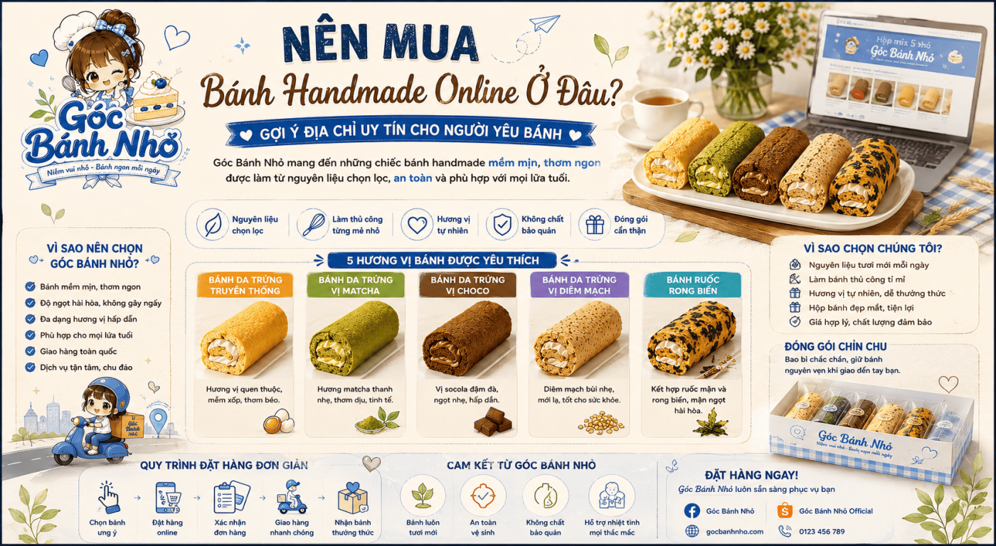 Nên Mua Bánh Handmade Online Ở Đâu?