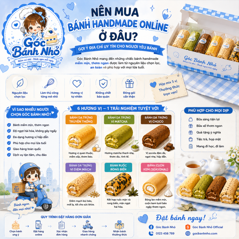 Nên Mua Bánh Handmade Online Ở Đâu?