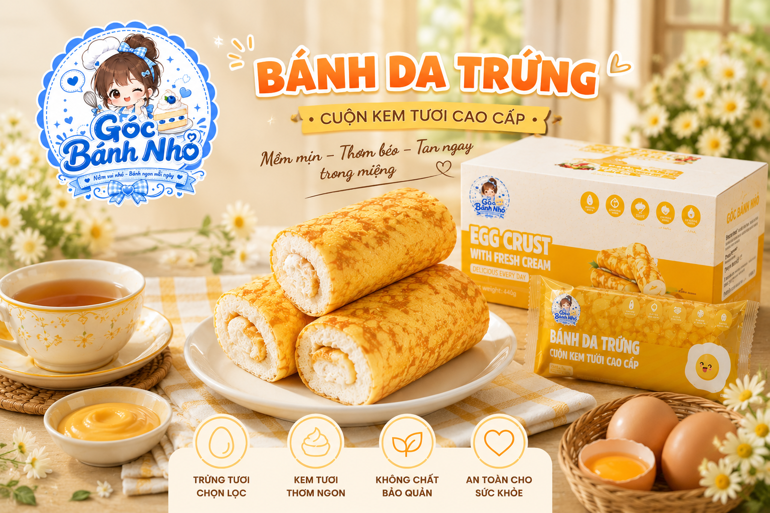 Review-Banh-Da-Trung-Cuon-Kem-Tuoi-Cha-Bong Review Bánh Da Trứng Cuộn Kem Tươi Chà Bông
