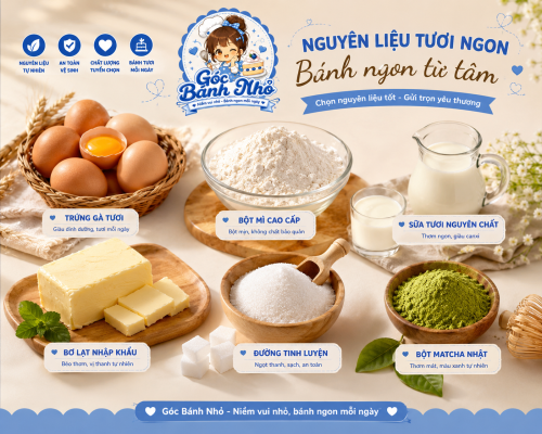 Bánh Da Trứng Vị Matcha Cuộn Kem