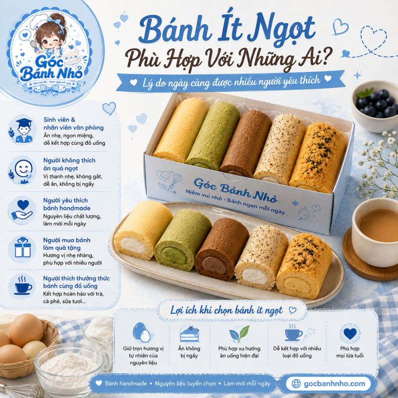 Bánh Ít Ngọt Phù Hợp Với Những Ai?