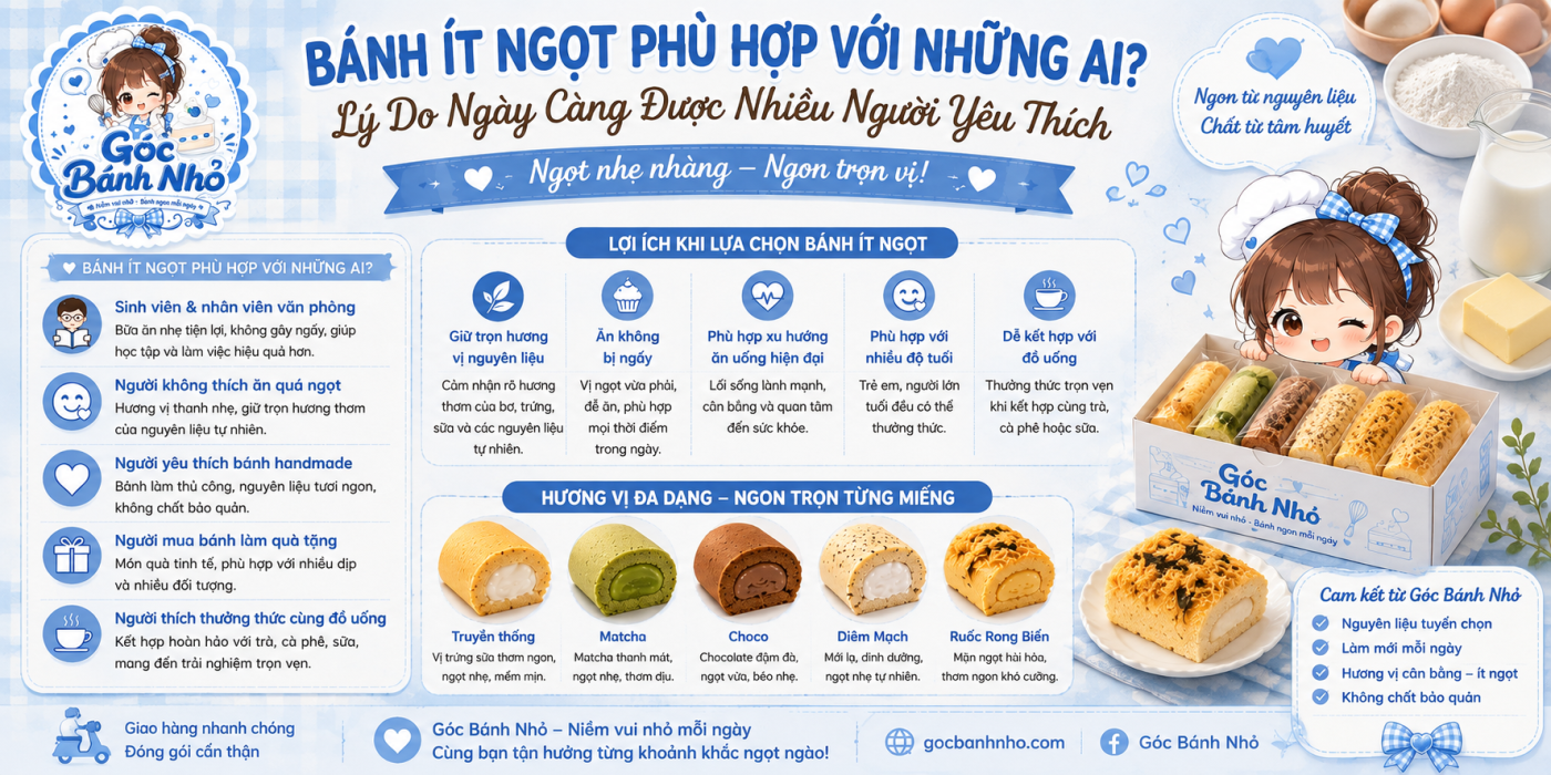 Bánh Ít Ngọt Phù Hợp Với Những Ai?
