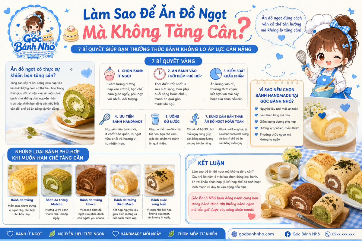 Làm Sao Để Ăn Đồ Ngọt Mà Không Tăng Cân?