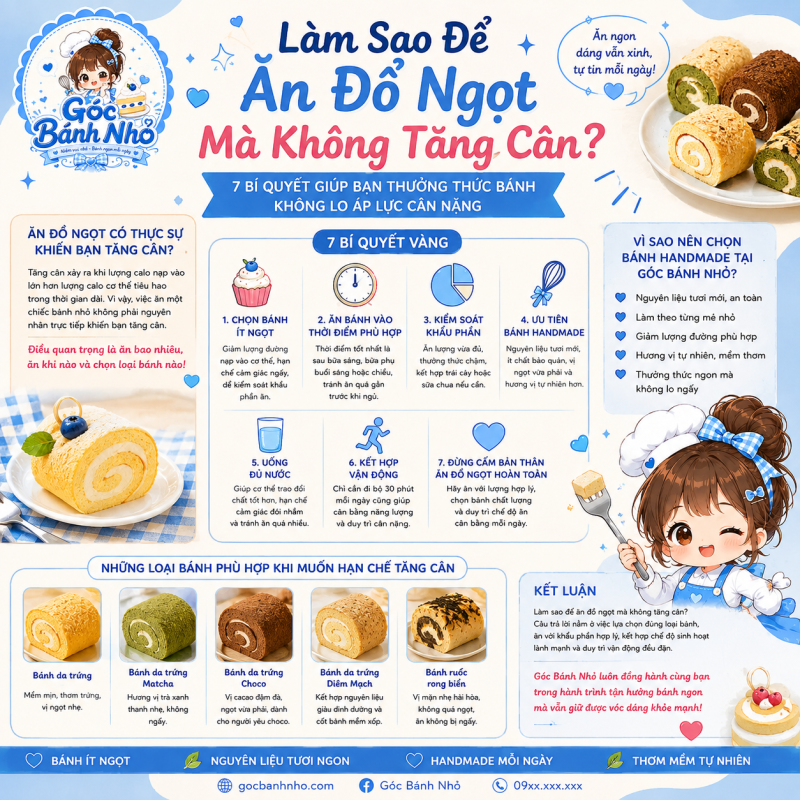 Làm Sao Để Ăn Đồ Ngọt Mà Không Tăng Cân?